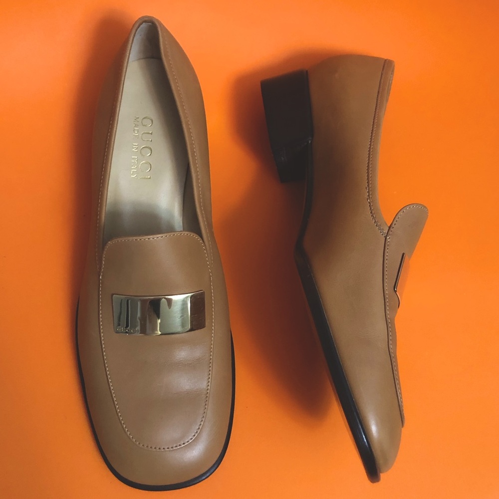 Gucci Leather Shoes Mules Heeled Size 7